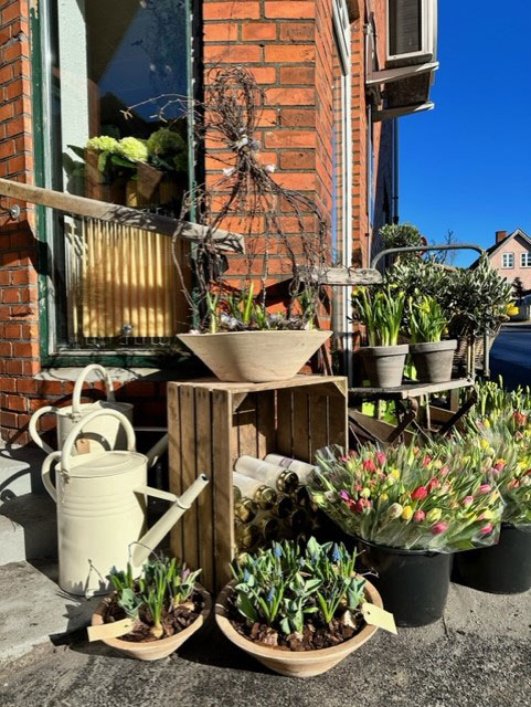 Blomsterbutik set fra gaden